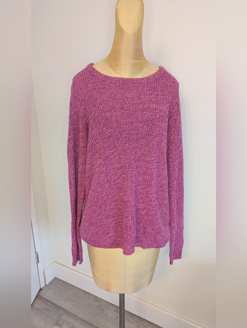 Vero Moda Marled Women's Boho Pink VMTIDA LS Wrapback Knit Sweater Size medium